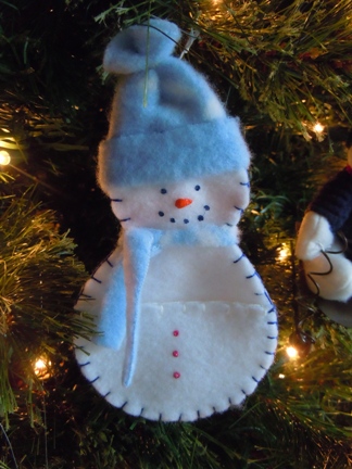 snowman christmas ornament sewing pattern